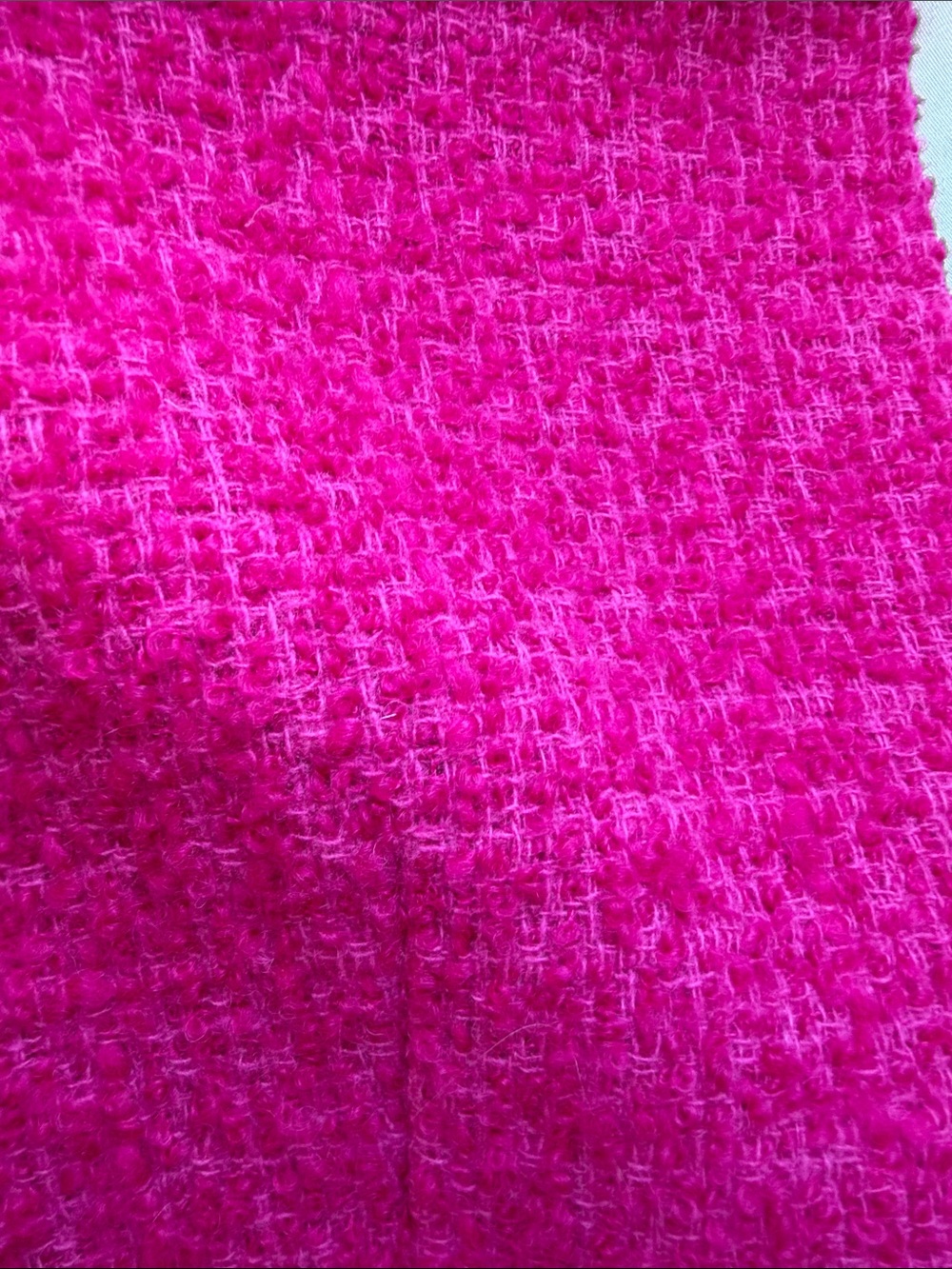 J. Crew Astrid Boucle Tweed Wool Blend Channel Style Bright Pink Jacket Blazer - Picture 6 of 8